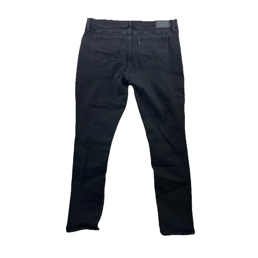 Levis 311 Shaping Skinny Women Jeans Size 33 Black Stretch 28